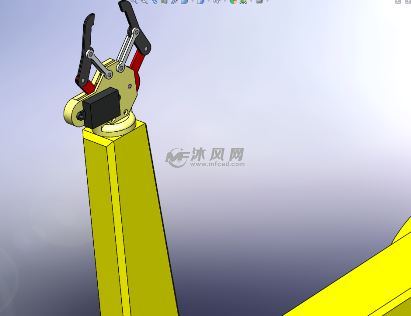机械手机械臂简易模型 - solidworks小五金模型