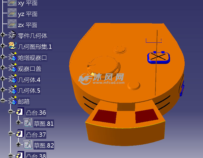 可3D打印虎式坦克模型含内部结构 - catia军工