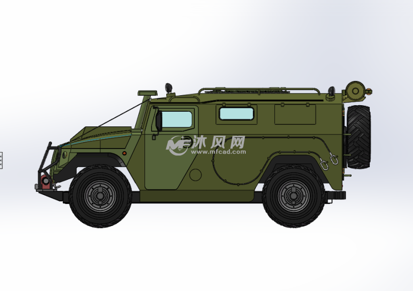 虎式军工装甲车越野车模型