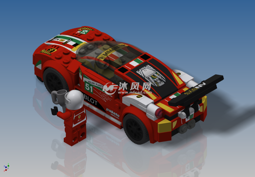 乐高速度冠军之赛车设计模型 - solidworks玩具