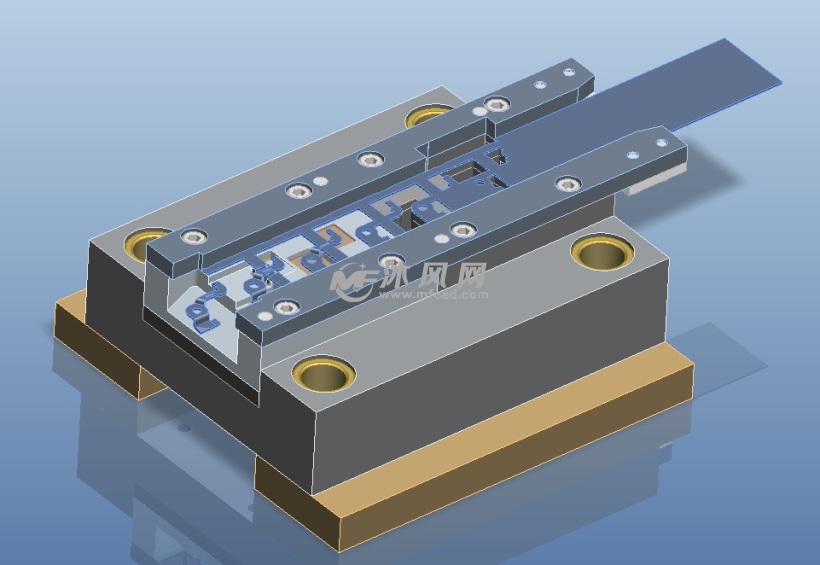 折弯扣片制作的级进模具设计模型 - 工业用品模