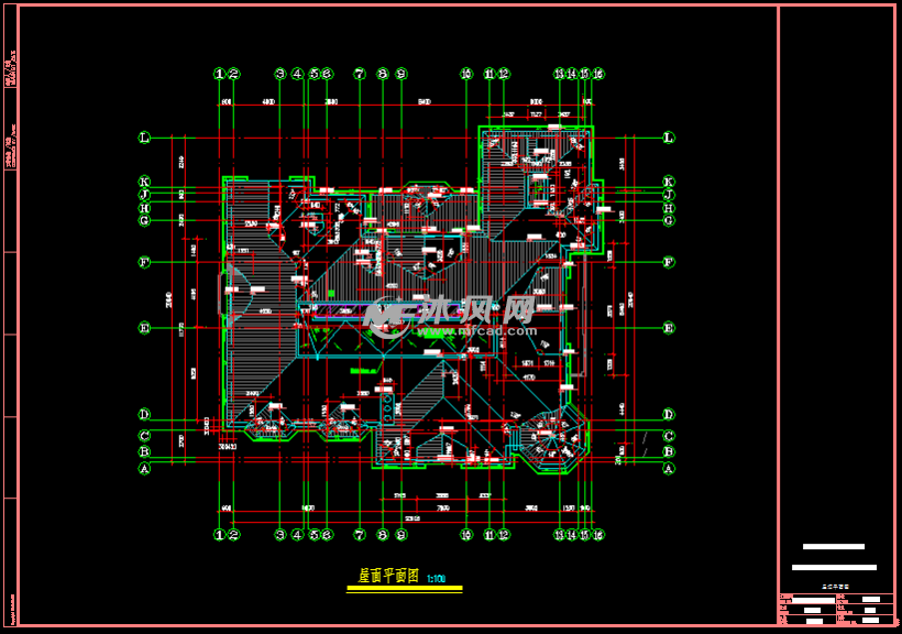 屋面平面图