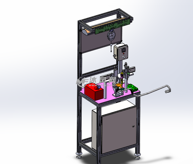 阀门螺丝螺钉等组装线生产线工作站模型 - sol