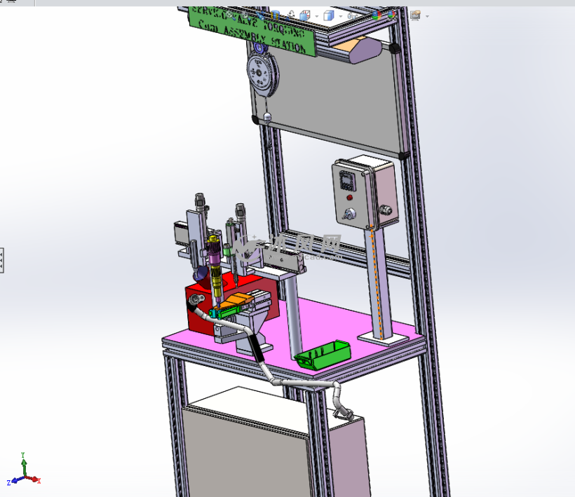 阀门螺丝螺钉等组装线生产线工作站模型 - sol