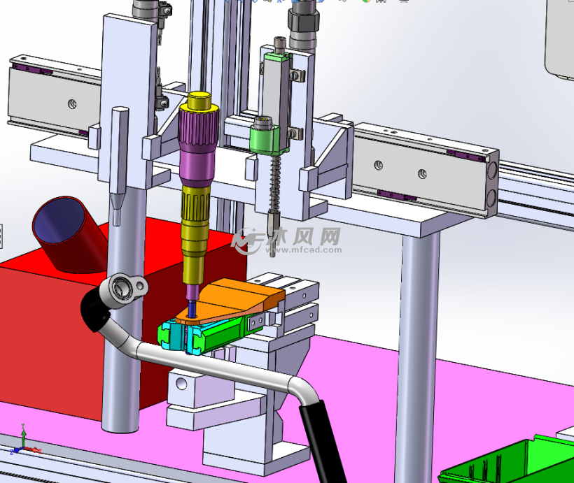 阀门螺丝螺钉等组装线生产线工作站模型 - sol