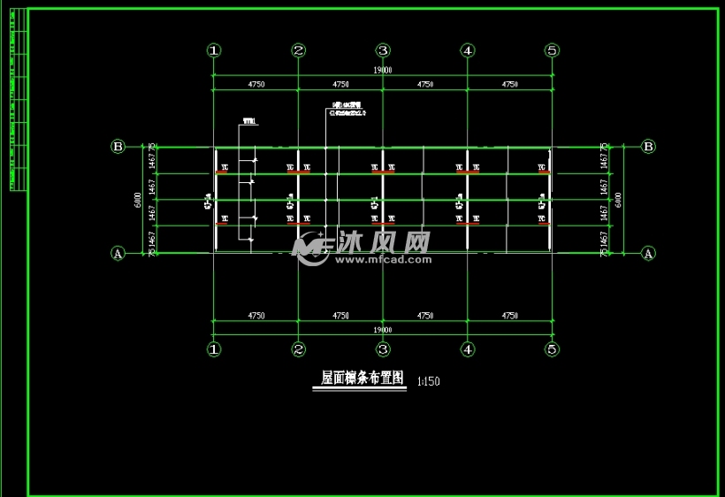 屋面檩条布置图