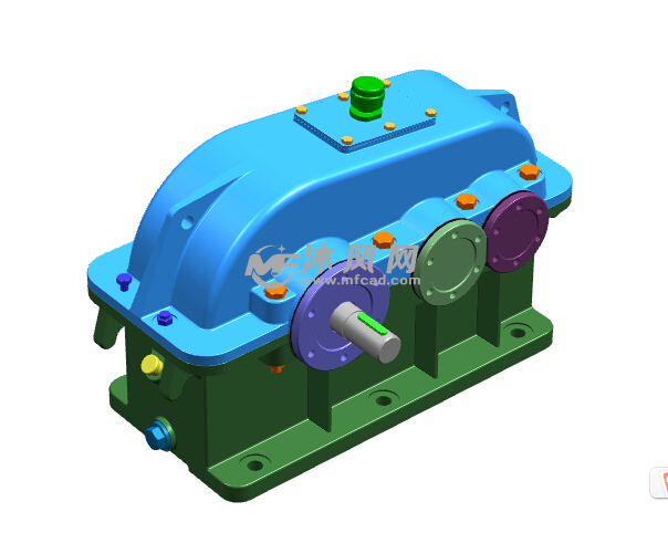 齿轮减速箱3D模型 UG设计 源文件+通用格式IG