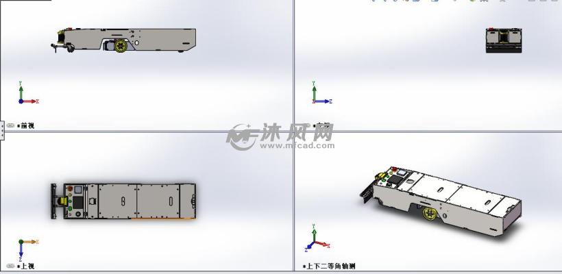 电动小坦克搬运车自走式搬运车 - solidworks机