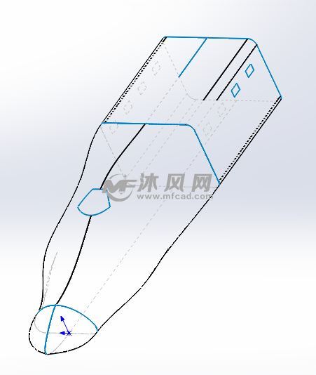 CRH高铁图纸简易模型-solidworks交通工具模车头电动车动车图片
