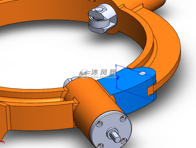 车床中心架中心副模型 - solidworks小五金模型