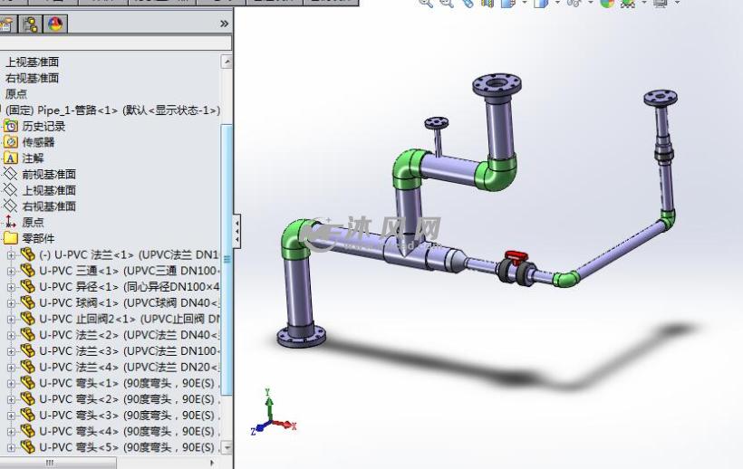 solidworks routing管道 upvc管件数据库