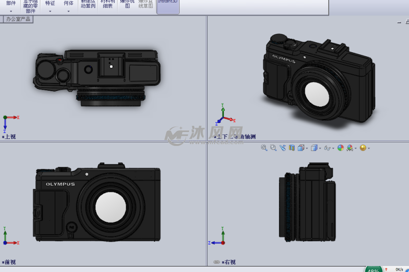 奥林巴斯-数码相机设计模型 - solidworks数码产品类