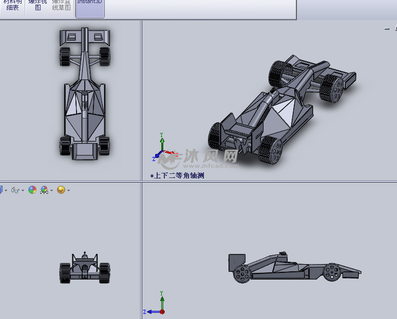 金属薄板拼图玩具的f1赛车设计模型