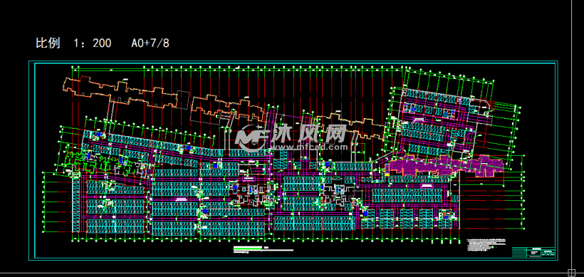 河南省某大型小区地下车库全专业设计施工图含建筑结构水暖电全套施工