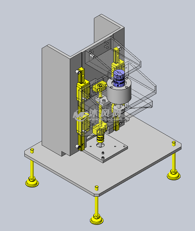 负重和位移测量装置 - solidworks机械设备