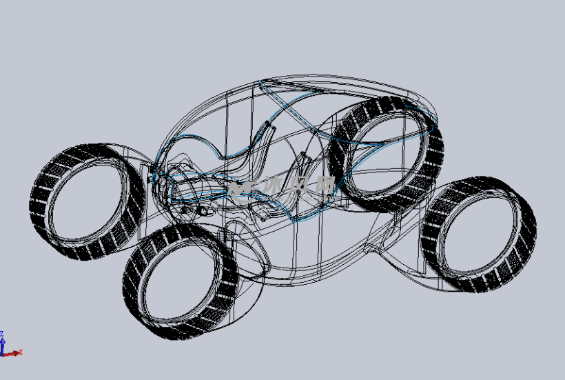 3D打印的概念无轮毂汽车设计模型 - solidwork
