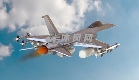 F16战斗机sw模型 - solidworks军工用品模型下