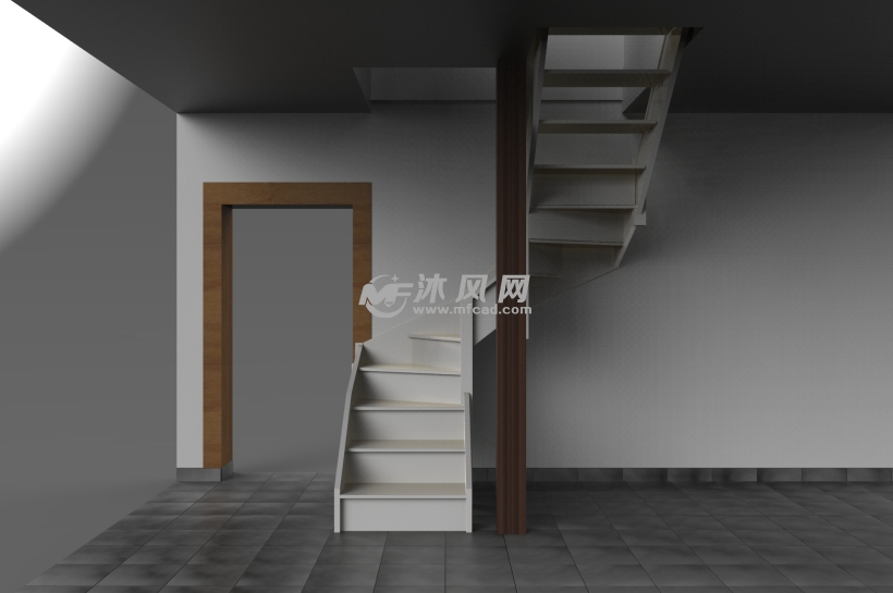 2层房屋楼梯设计模型