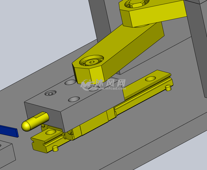 带行程开关的往复运动装置 - solidworks机械设备模型