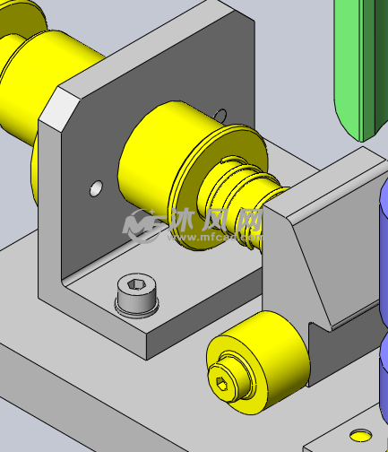 弹簧导套夹紧机构 - solidworks机械设备模型下