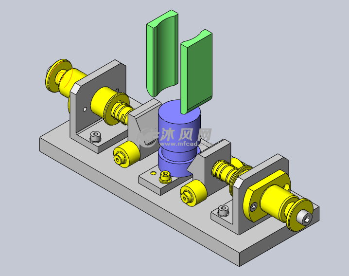 弹簧导套夹紧机构 - solidworks机械设备模型下