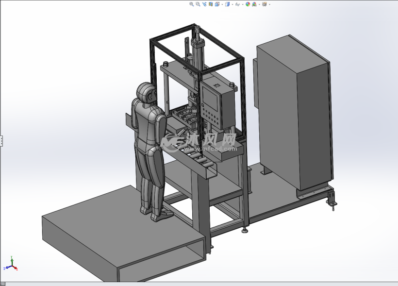 连杆衬套压装机设计 - solidworks机械设备模型