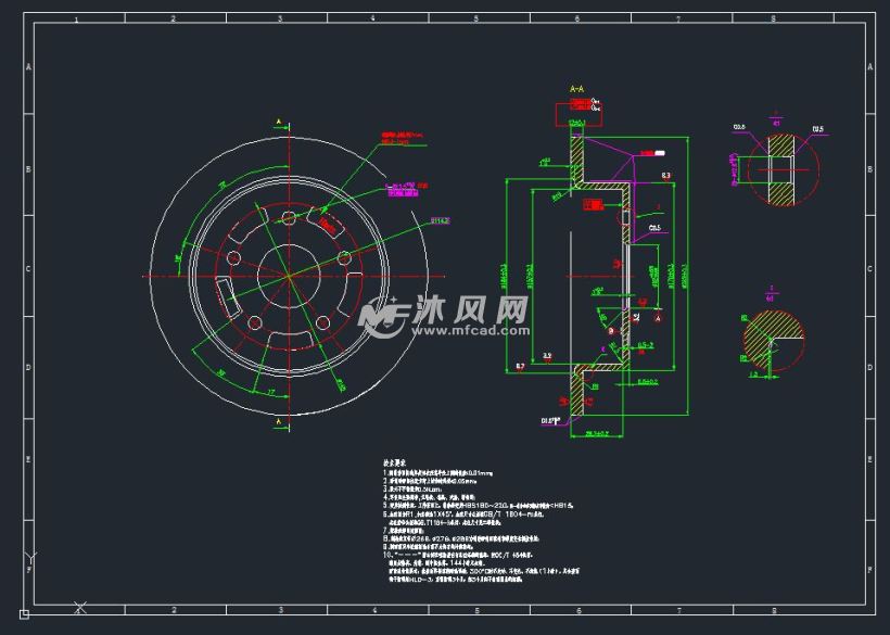带电子手刹的汽车后制动器总成 详细图纸 3D模型高清图片