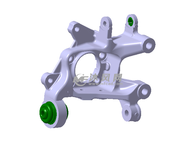 带电子手刹的汽车后制动器总成 详细图纸 3D模型高清图片