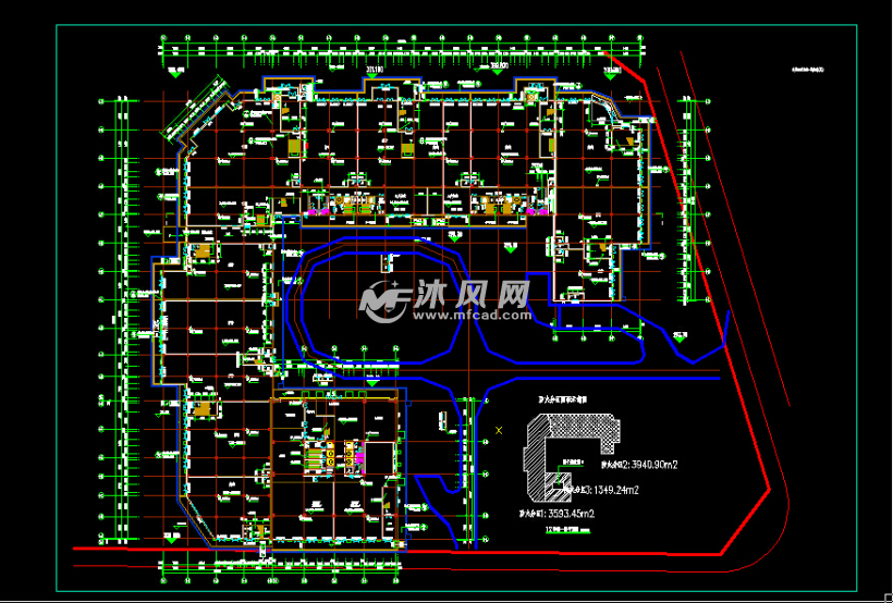 25层带裙房商业高层办公楼建筑设计施工图 - c