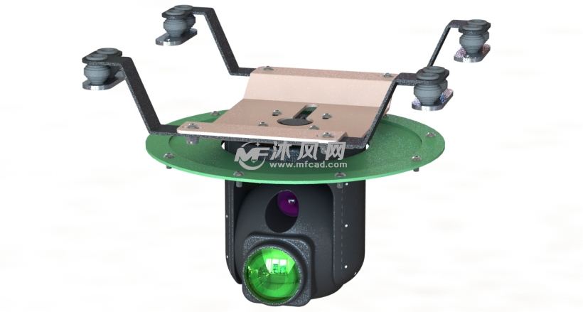 摄像机支架(无人机)设计模型 - solidworks底座