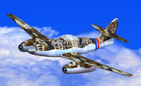 梅塞施密特Me-262喷气战斗机 - solidworks军工