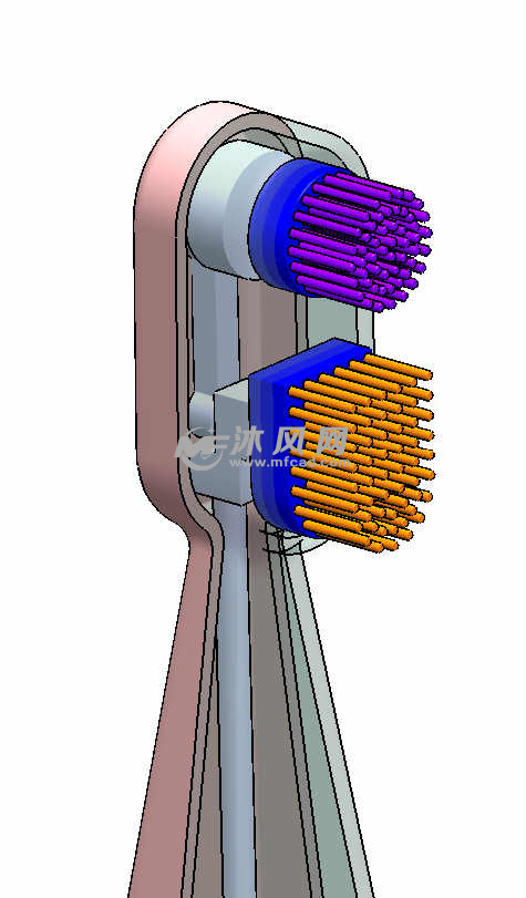 成人电动牙刷(catia)绘制模型设计 - catia生活用