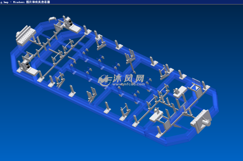 大型的车架焊接夹具设计模型 - solidworks机械
