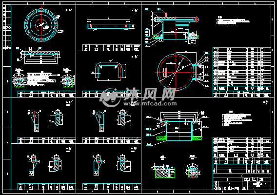 人孔 RF500-25 HG\/T25198-2014 - AutoCAD化