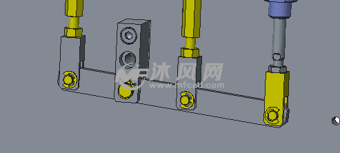 使用了把手的同时夹紧机构 - proe常用机械机构