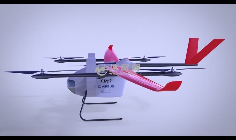 可拆装的无人驾驶飞机设计模型 - proe军工用品