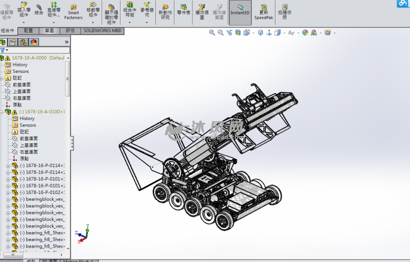 创意机器人 - solidworks机械设备模型下载 - 沐风图纸