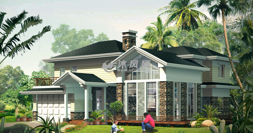 2层独栋别墅农村自建房设计