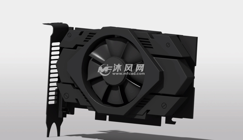 电脑集成显卡(带风扇)设计模型 - solidworks机