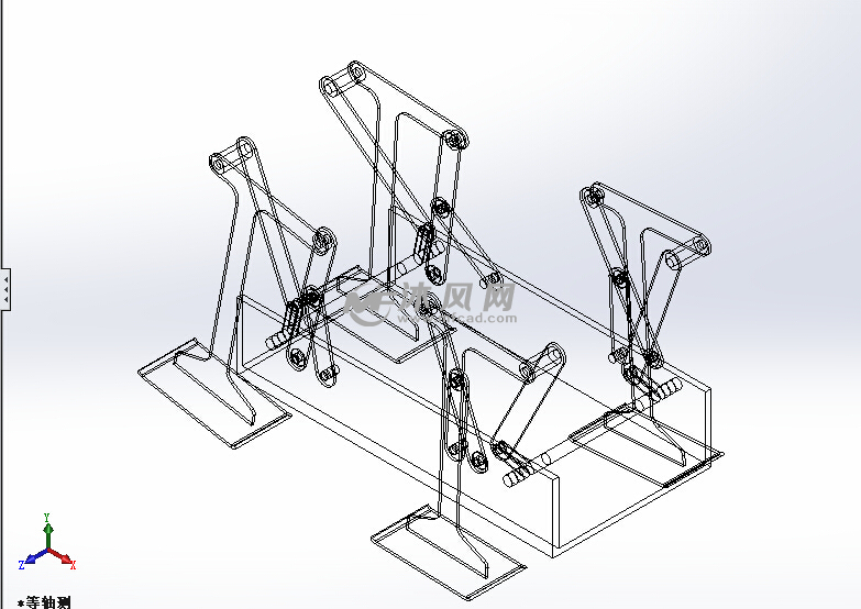 四腿行走机器人设计模型 - solidworks机械设备模型