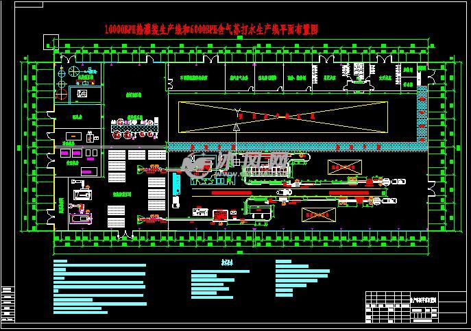饮料灌装机生产线布局图 - AutoCAD普通工程机