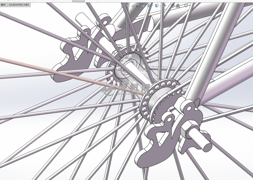 山地自行车(零件完整) - solidworks机械设备模型下载 - 沐风图纸