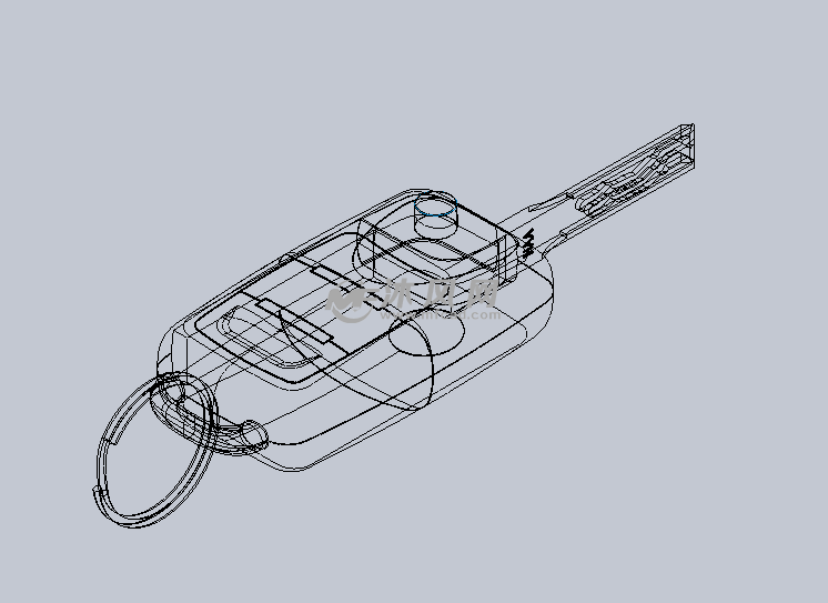 折叠的汽车遥控钥匙设计模型 - solidworks生活