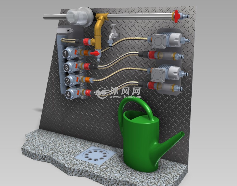 自动灌溉系统设计模型 - solidworks机械设备模