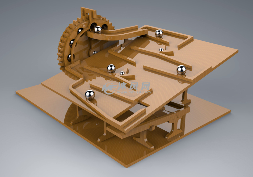 钢珠弹球玩具游戏模型 - solidworks玩具公仔类