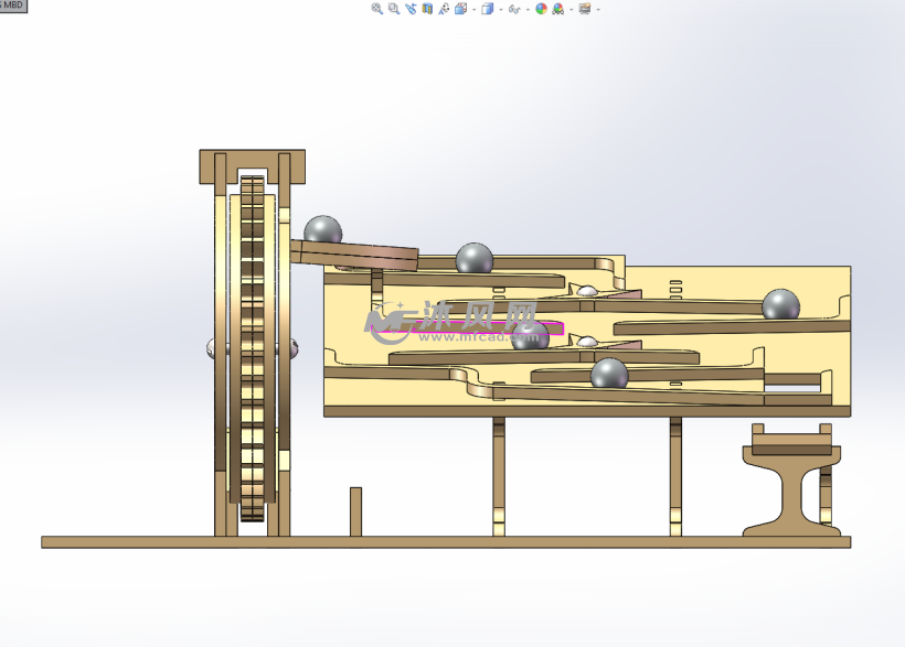 钢珠弹球玩具游戏模型 - solidworks玩具公仔类