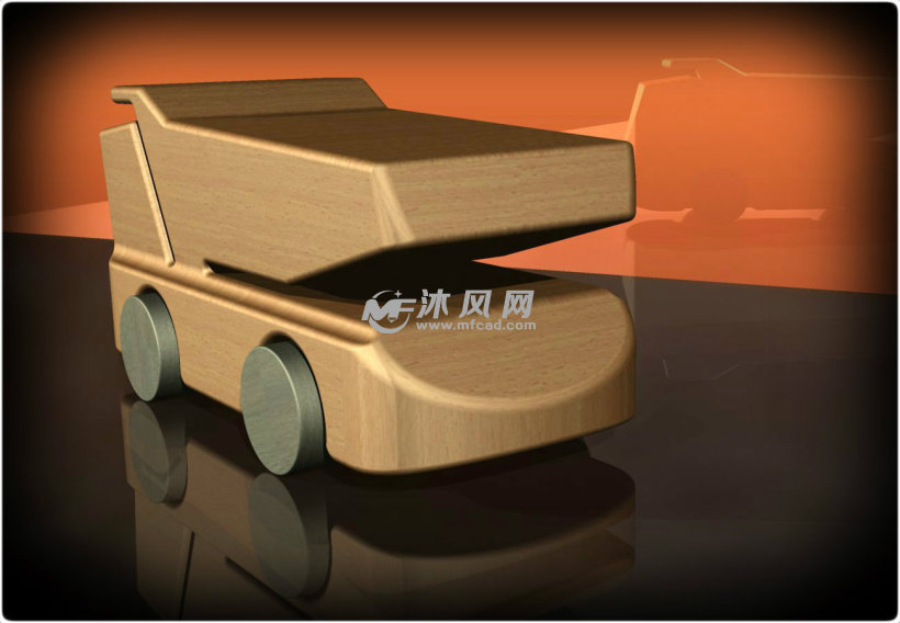 木制玩具之重型卡车 - solidworks玩具公仔类模