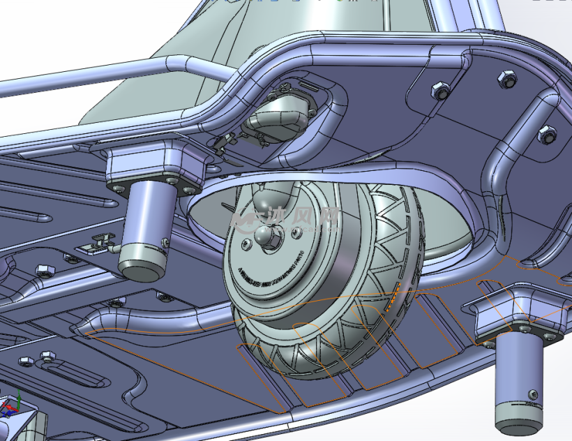电动卡丁车儿童玩具模型 - solidworks玩具公仔