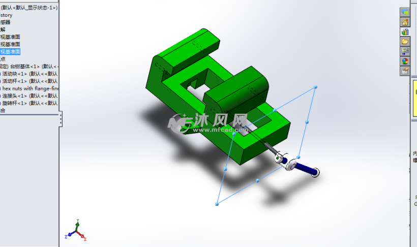 钳工用简易台钳模型树