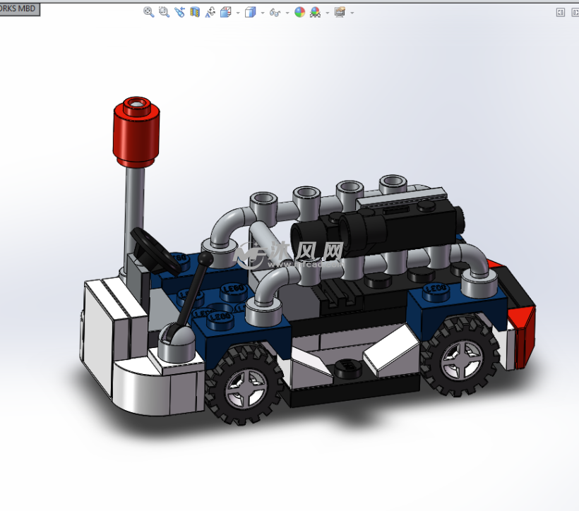 乐高拼图之城市未来小汽车设计模型 - solidwo
